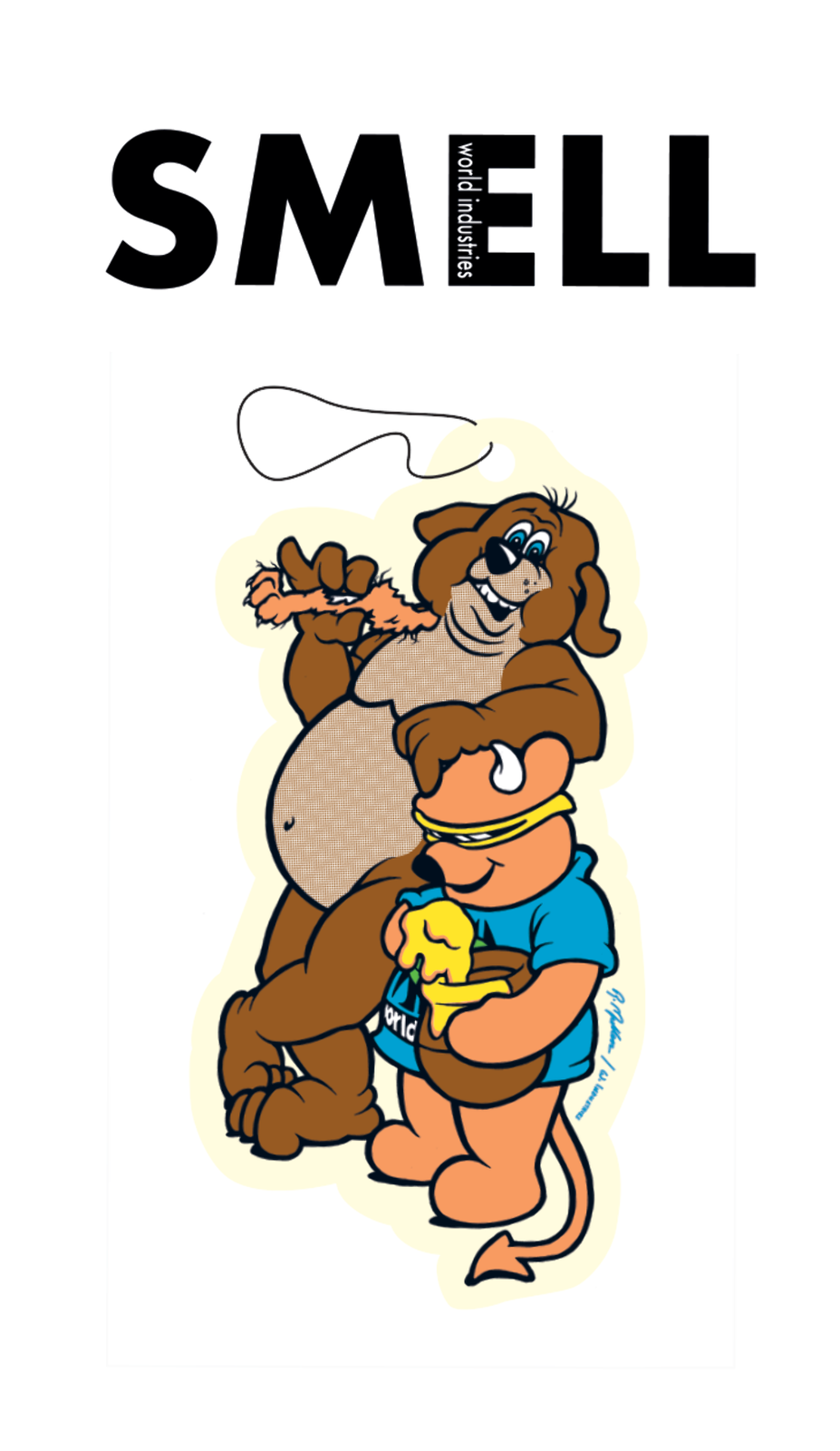 World Industries Skateboards Rodney Mullen Bear Air Freshener 4" X 2.25"