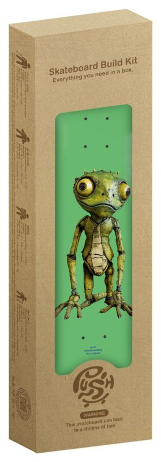 Push "Lizard Guy" 7.5" In-Complete Skateboard