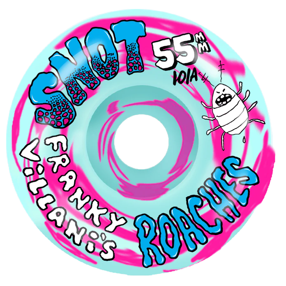 Snot Franky Villani Roaches Blue Swirl 55mm 101A Skateboard Wheels