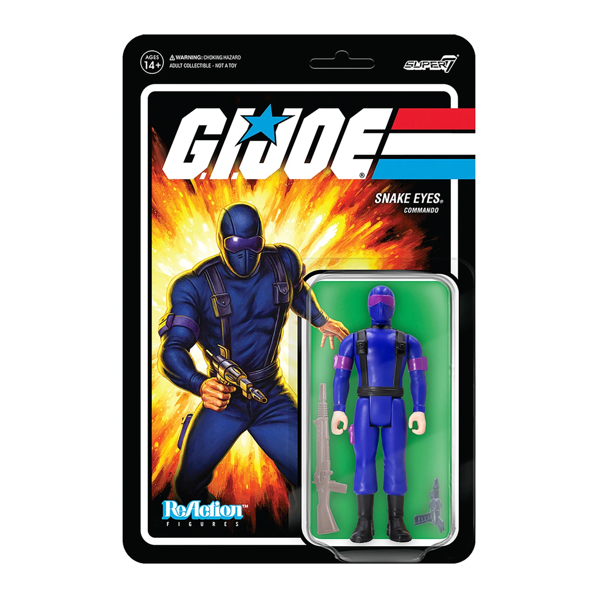 Super7 X G.I. Joe Snake Eyes 1 Reaction Figure