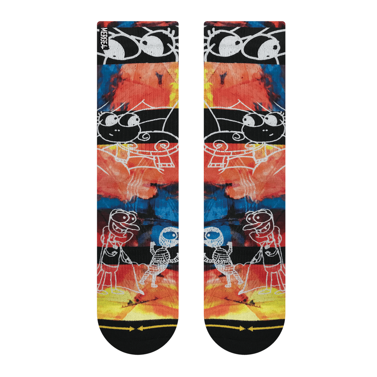 Merge4 Lucile Packard Eyeballs Crew Socks