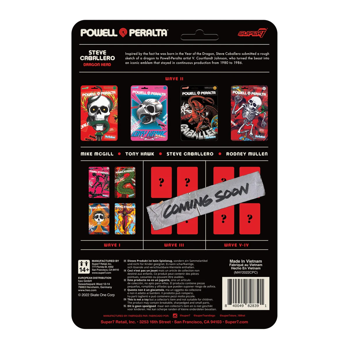 Super7 X Powell Peralta Steve Caballero Wave 2 Reaction Figure