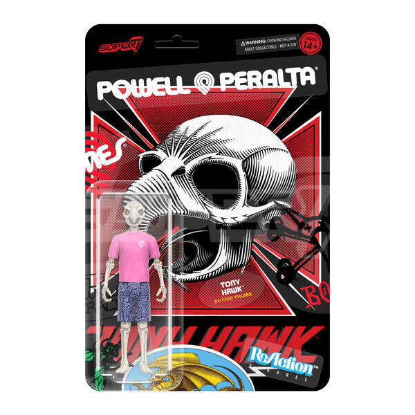 Super7 X Powell Peralta Tony Hawk (Mt. Trashmore '85) Reaction Figure