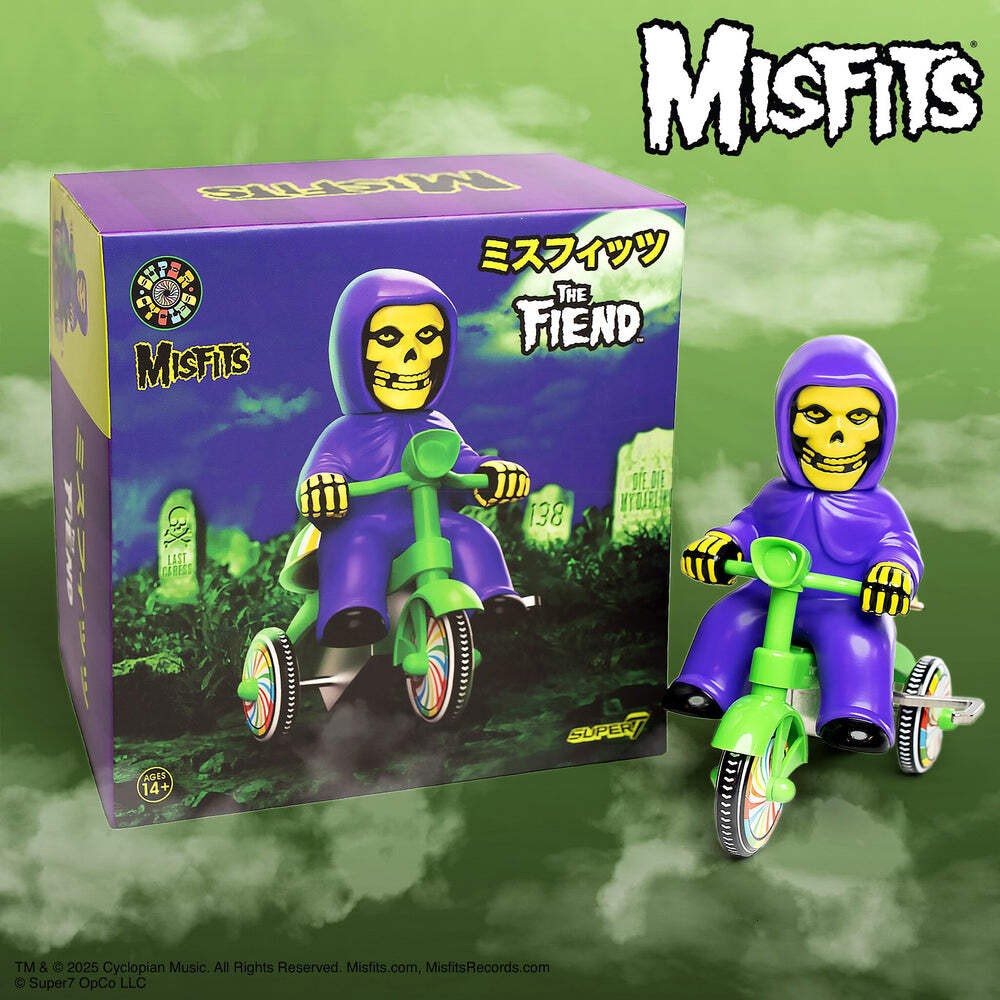 Super7 X Misfits - Super Cycles - Fiend (Purple W/ Green Trike) Vinyl Toy