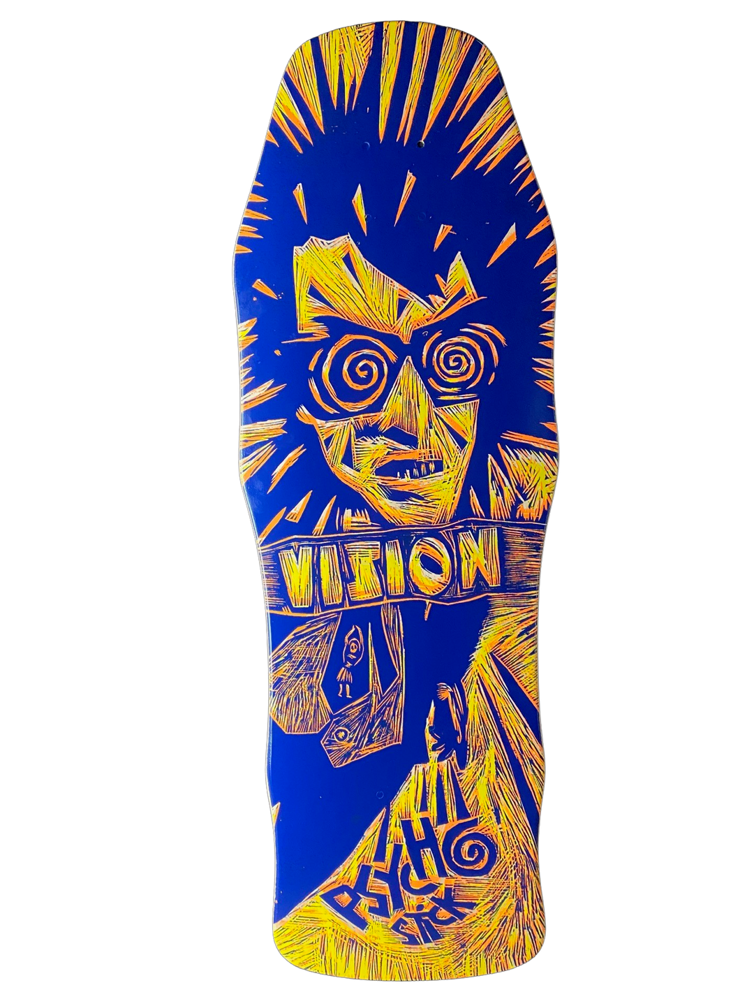 Vision Original Psycho Stick Sean Starwars Woodcut Art 10" Skateboard Deck