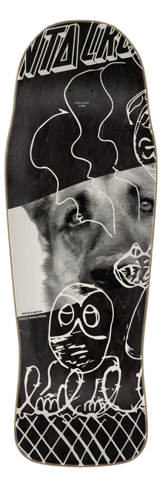 Santa Cruz Erick Winkowski "German Shepherd Tribute" Pro Shaped 10.34" Skateboard Deck