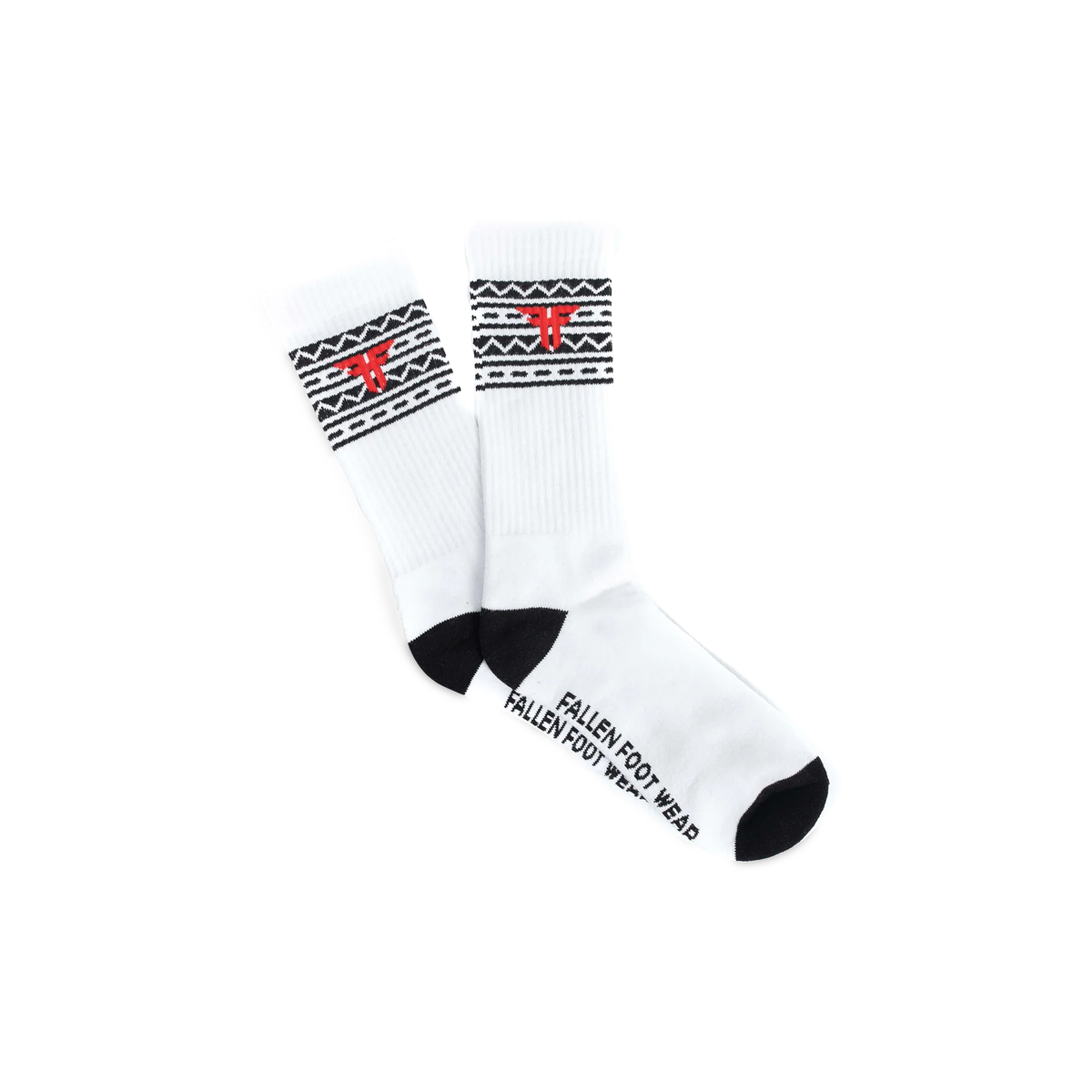 Fallen Footwear Navajo Sock (White/Black) Socks