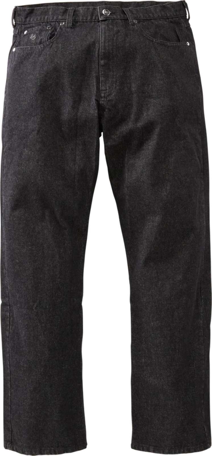 Es Black Wash Baggy Denim Pants