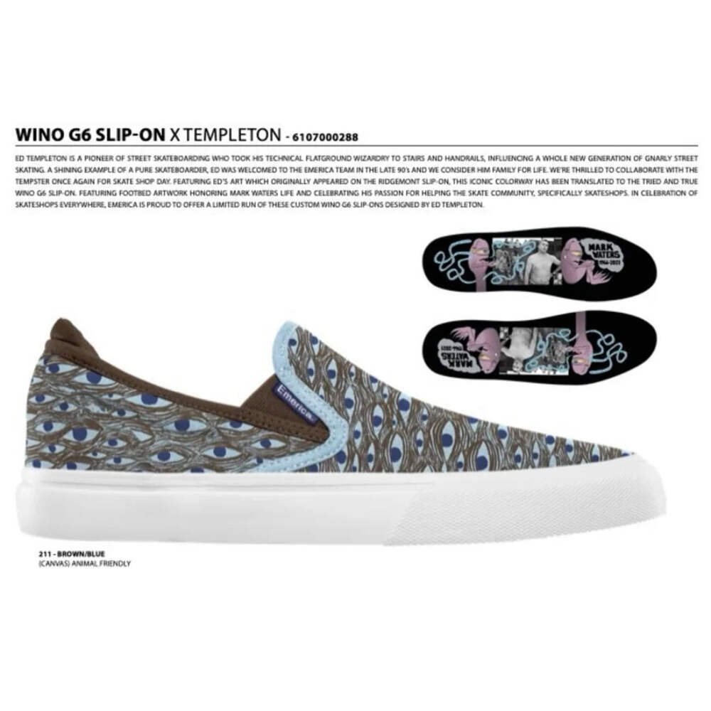 Emerica X Ed Templeton Wino G6 Slip On Shoe