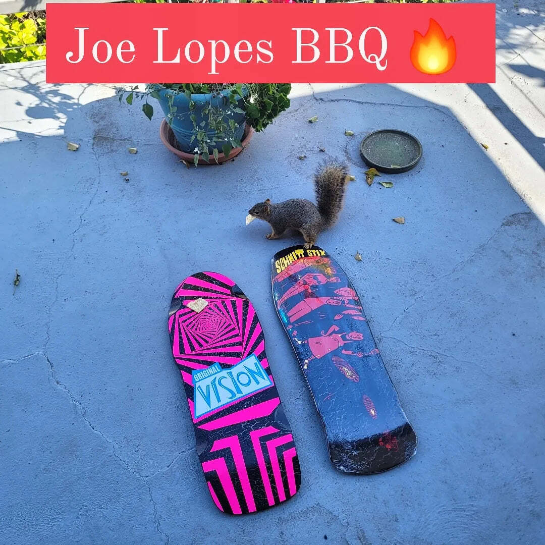 Schmitt Stix Joe Lopes BBQ LTD Crackle Black / White 10.125" Skateboard Deck
