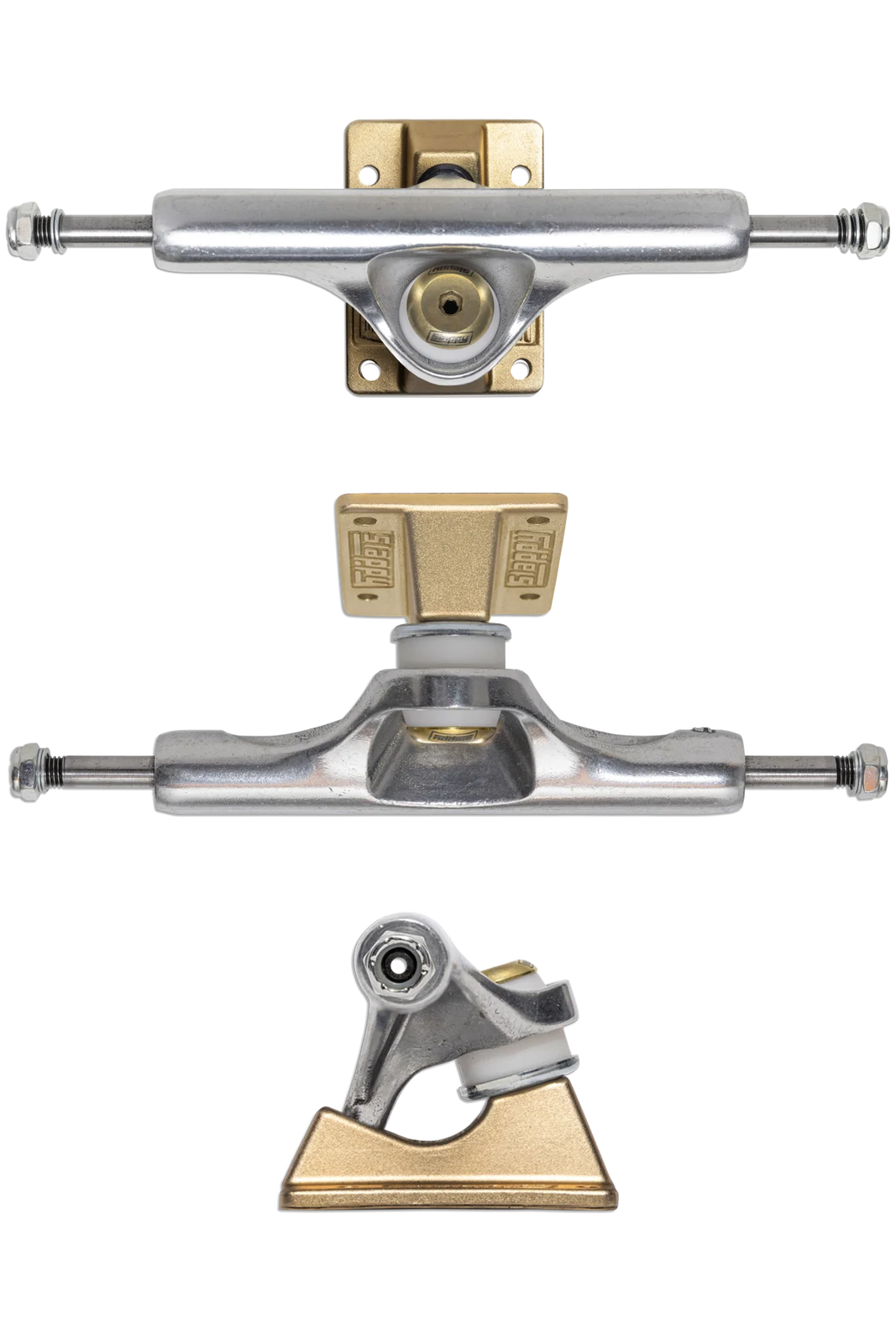 Slappy ST1 Inverted Hollow Lights/Ultra Low (Gold) Skateboard Trucks (Set of 2)