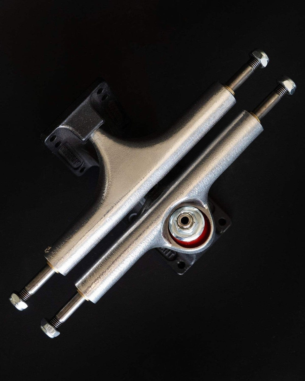 Independent Stage 4 Hollow Silver Ano Black Skateboard Trucks (Set of 2)