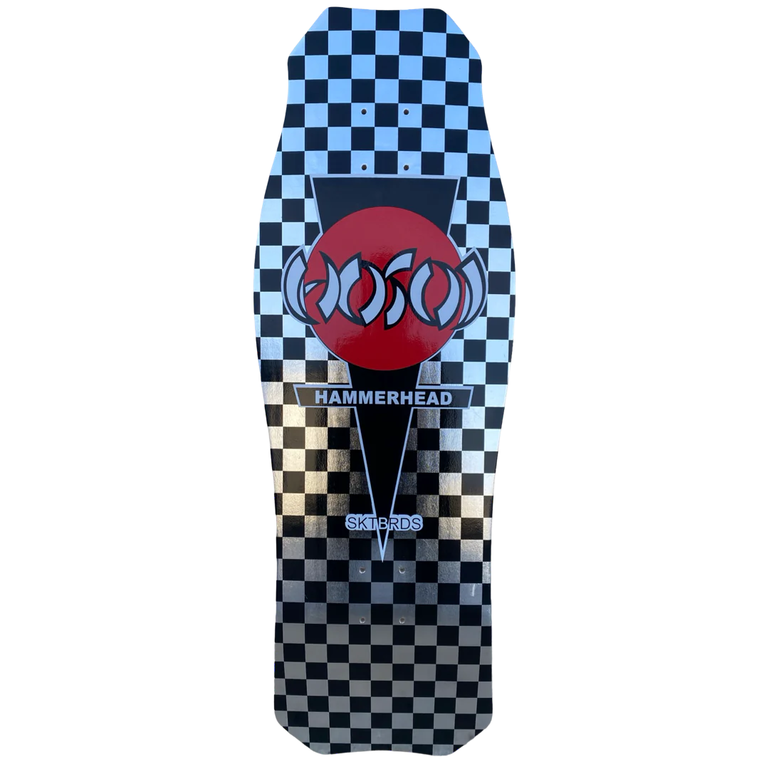 Hosoi OG Hammerhead Checkerboard LTD Silver Foil 10.5" Skateboard Deck