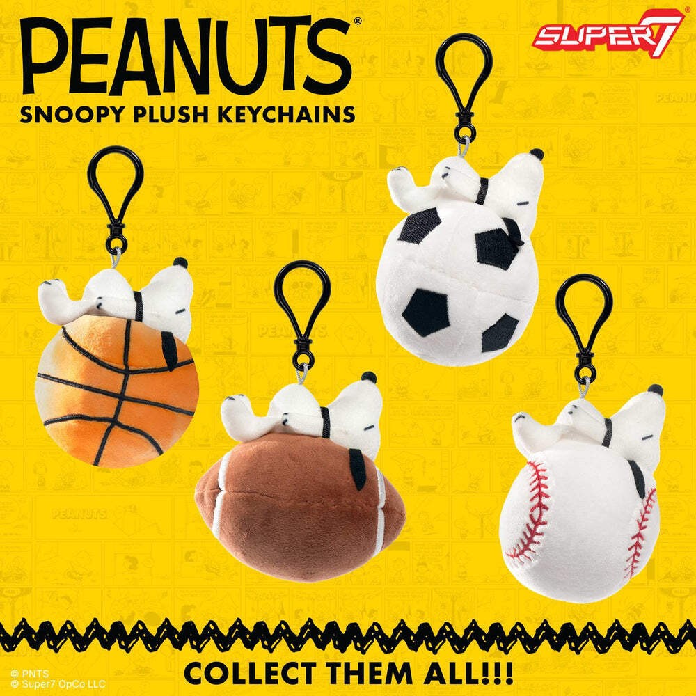 Super7 X Peanuts Super Duper Plush Keychain - Wave 1 Blind Bags Flat