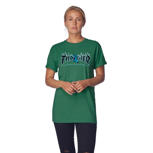 Santa Cruz X Thrasher Screaming Flame Logo S/S Boyfriend T-Shirt