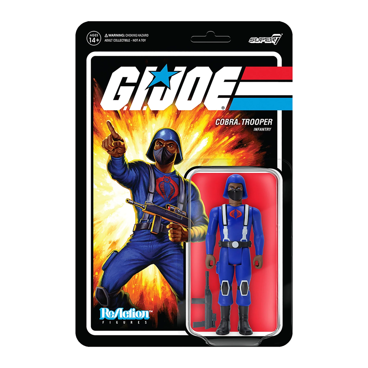 Super7 X G.I. Joe Cobra Trooper Brown Wave 1 Reaction Figure
