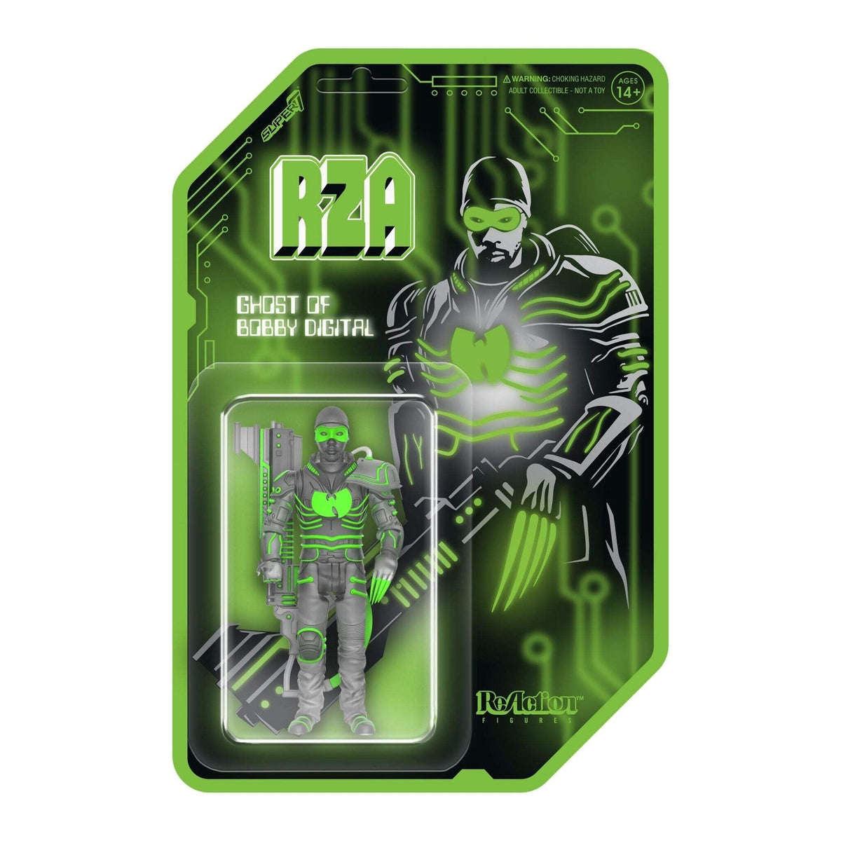 Super7 X Rza - Bobby Digital (Clear) Reaction Figure