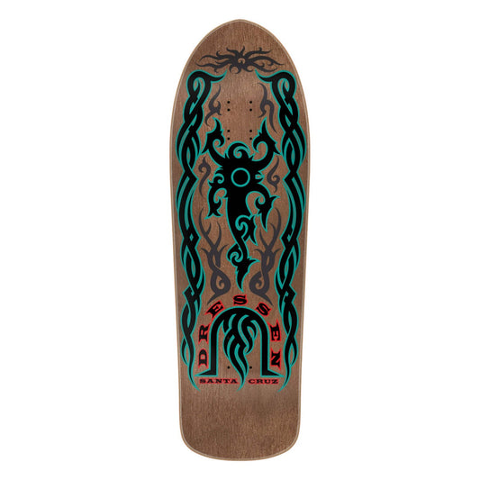 Santa Cruz Eric Dressen "Tribal" Brown Stain 9.89" Reissue Skateboard Deck