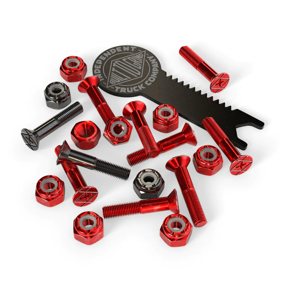 Independent Truck Co. Genuine Parts 1" Red/Black Mounting Hardware W/ Tool
