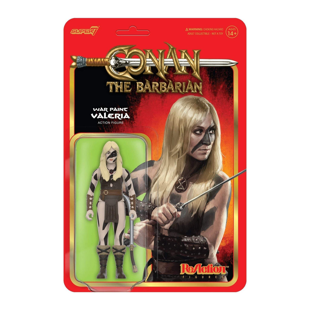Super7 X Conan The Barbarian - Valeria (War Paint) Reaction Figure