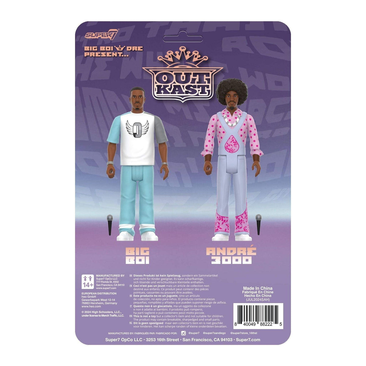 Super7 X Outkast - Andre 3000 - Big Boi (Big Boi & Dre Present) Reaction Figures