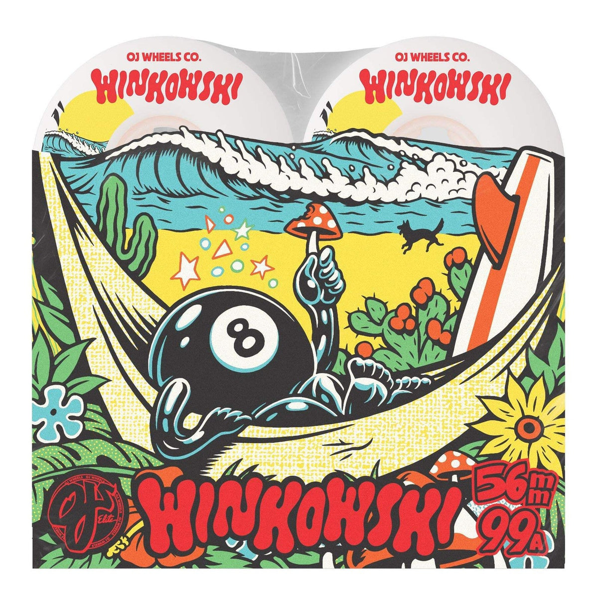 OJ Winkowski Mushroom Elite White Mini Combo 56mm 99A Skateboard Wheels