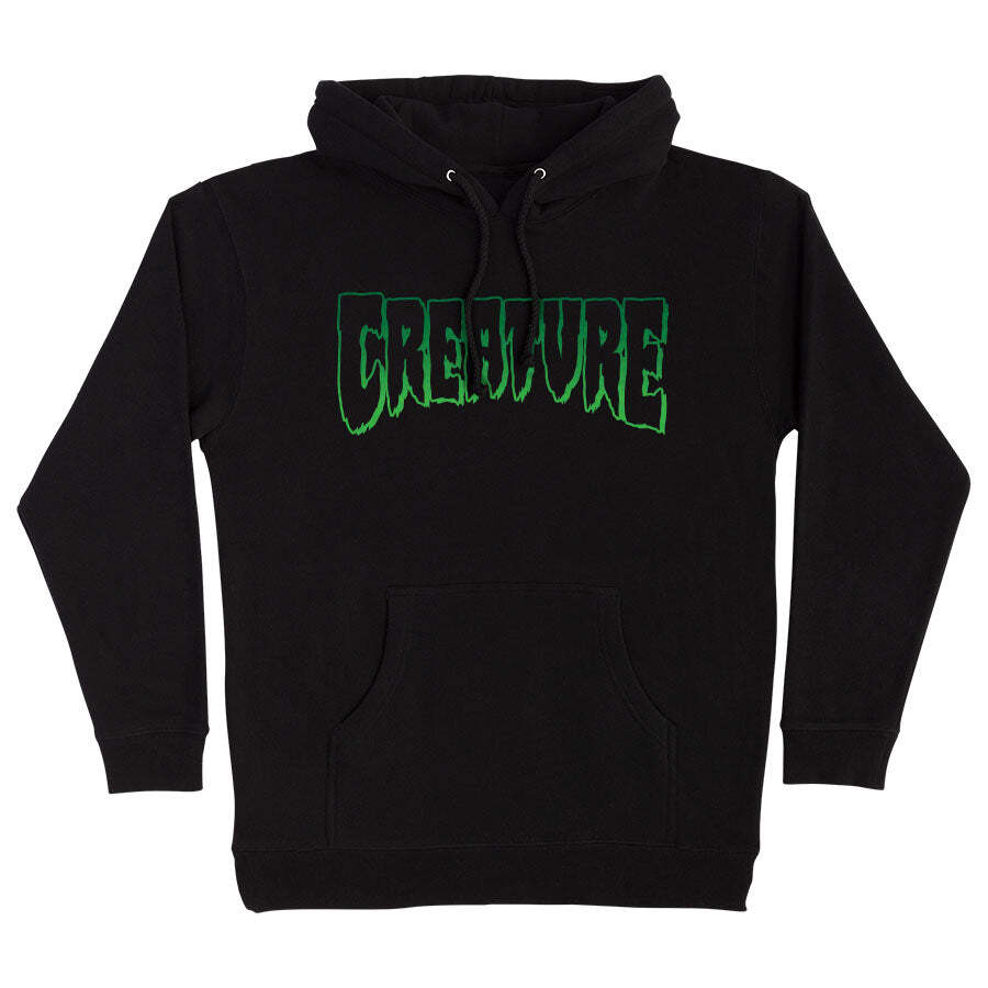 Creature Logo Outline Pullover Heavyweight Hooded Sweatshirt