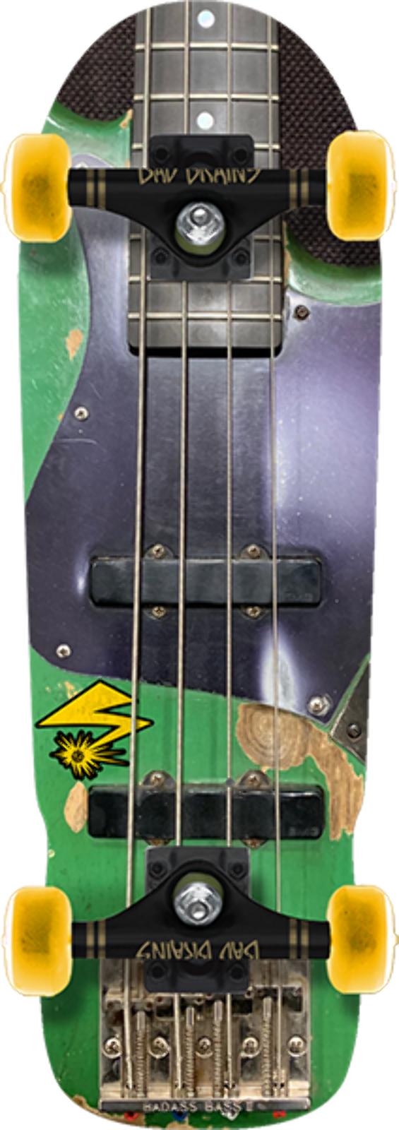 Element Bad Brains "Bass Guitar" 9.5" Slightly Used Complete Skateboard