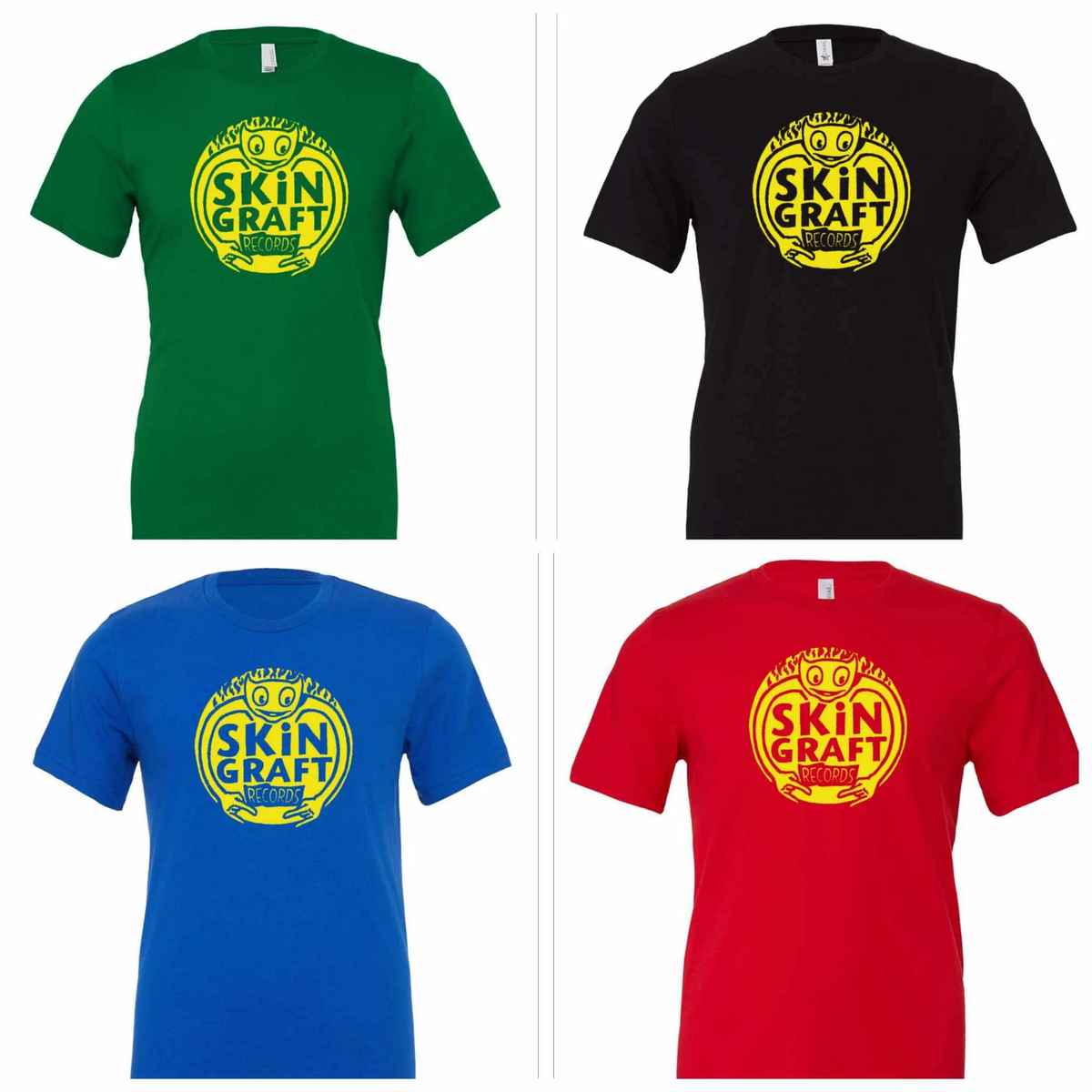Skin Graft Records “Logo” T-Shirt W/ Yellow Ink