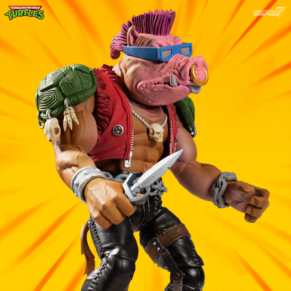 Super7 X Teenage Mutant Ninja Turtles Ultimates Bebop Wave 2 Action Figure Tmnt