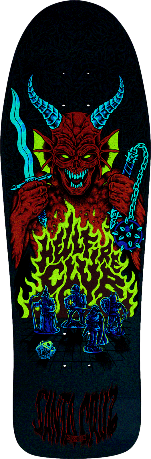 Santa Cruz x Stranger Things Tom Knox "Hellfire Pit" 10.07" Reissue Skateboard Deck