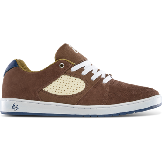 Es Accel Slim Brown/Tan/Blue Skate Shoes