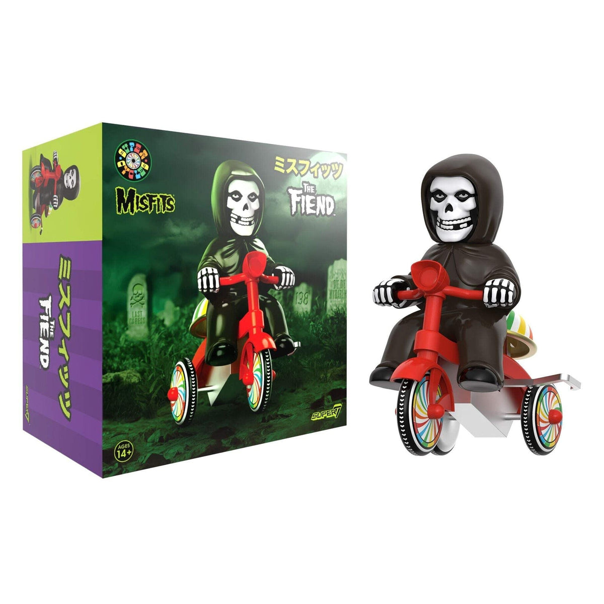 Super7 X Misfits - Super Cycles - Fiend (Black W/ Red Trike) Vinyl Toy