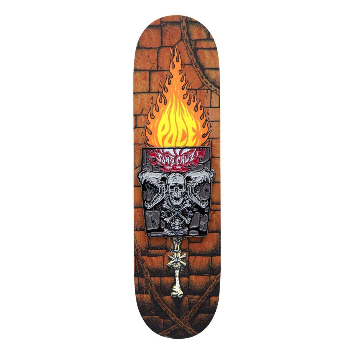 Santa Cruz Pace Torch Push Back Enamel Lapel Pin