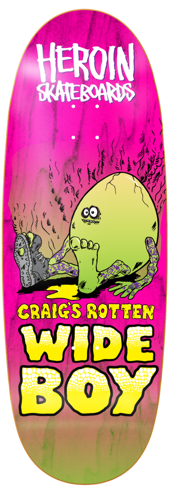 Heroin Craig Questions Rotten Wide Boy 10.75" Skateboard Deck