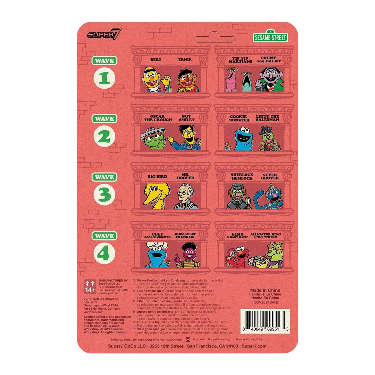 Super7 X Sesame Street - Chef Cookie Reaction Figure