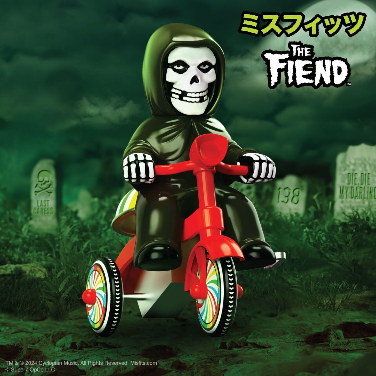 Super7 X Misfits - Super Cycles - Fiend (Black W/ Red Trike) Vinyl Toy