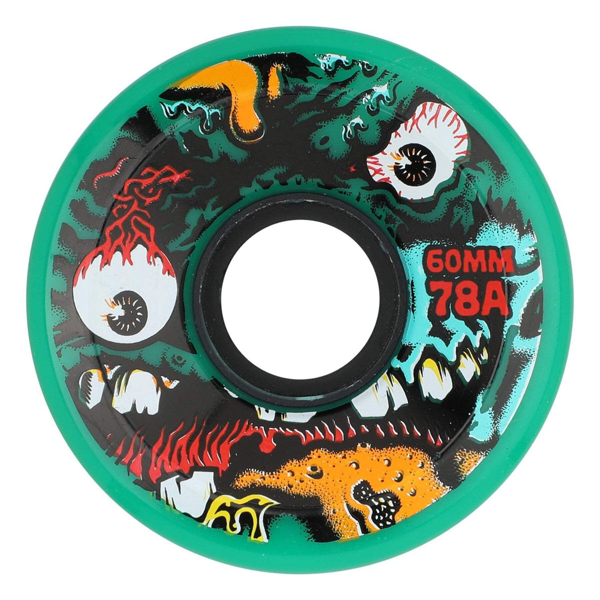 Slime Balls Roskopp Face Two Reissue 60mm 78A OG Green Slime Skateboard Wheels