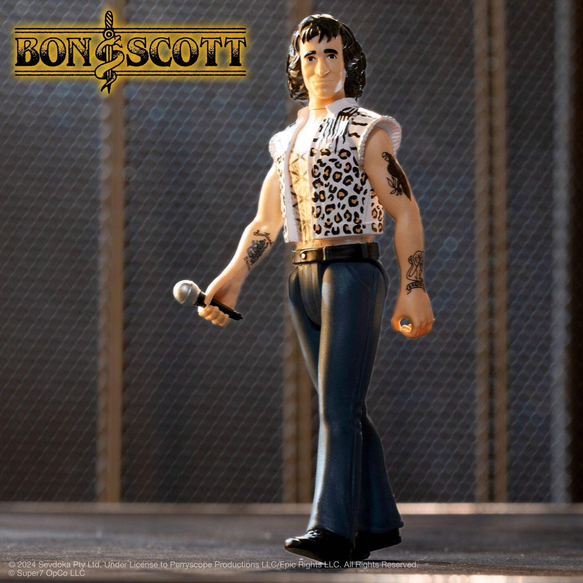 Super7 X Bon Scott - Leopard Print - Reaction Figure