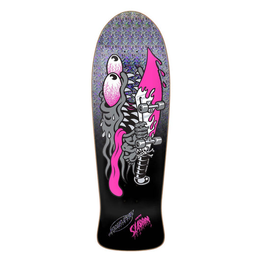 Santa Cruz Keith Meek "Slasher" Silver Kaleidoscope 10.1" Reissue Skateboard Deck