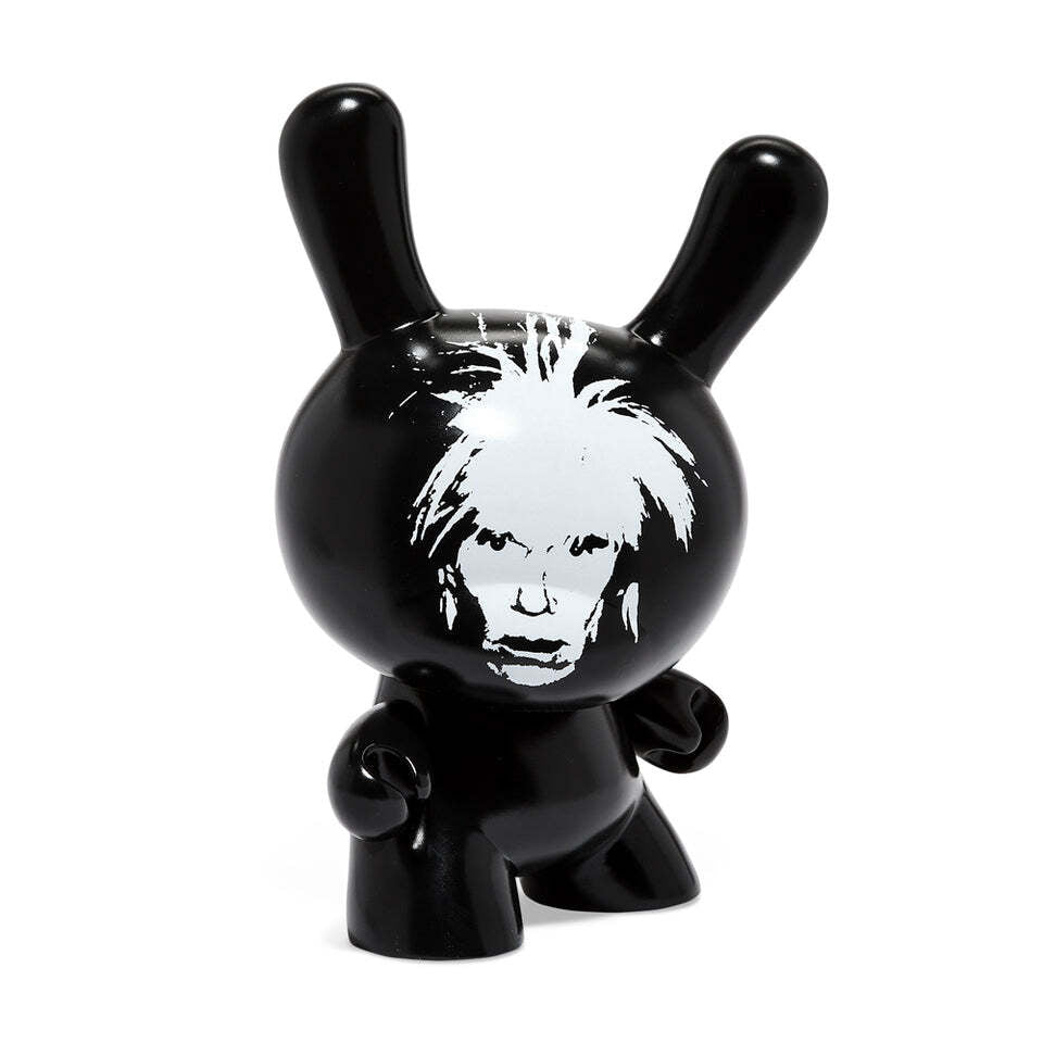 Kidrobot X Andy Warhol Fright Wig Self-Portrait 8" Masterpiece Dunny - Monochrom