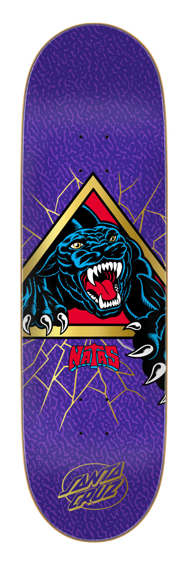 Santa Cruz Natas Kaupas "Shattered Panther" VX Gold Metallic 9" Skateboard Deck
