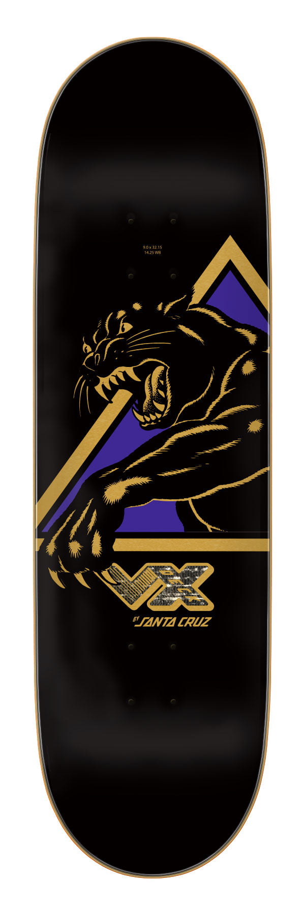 Santa Cruz Natas Kaupas "Shattered Panther" VX Gold Metallic 9" Skateboard Deck