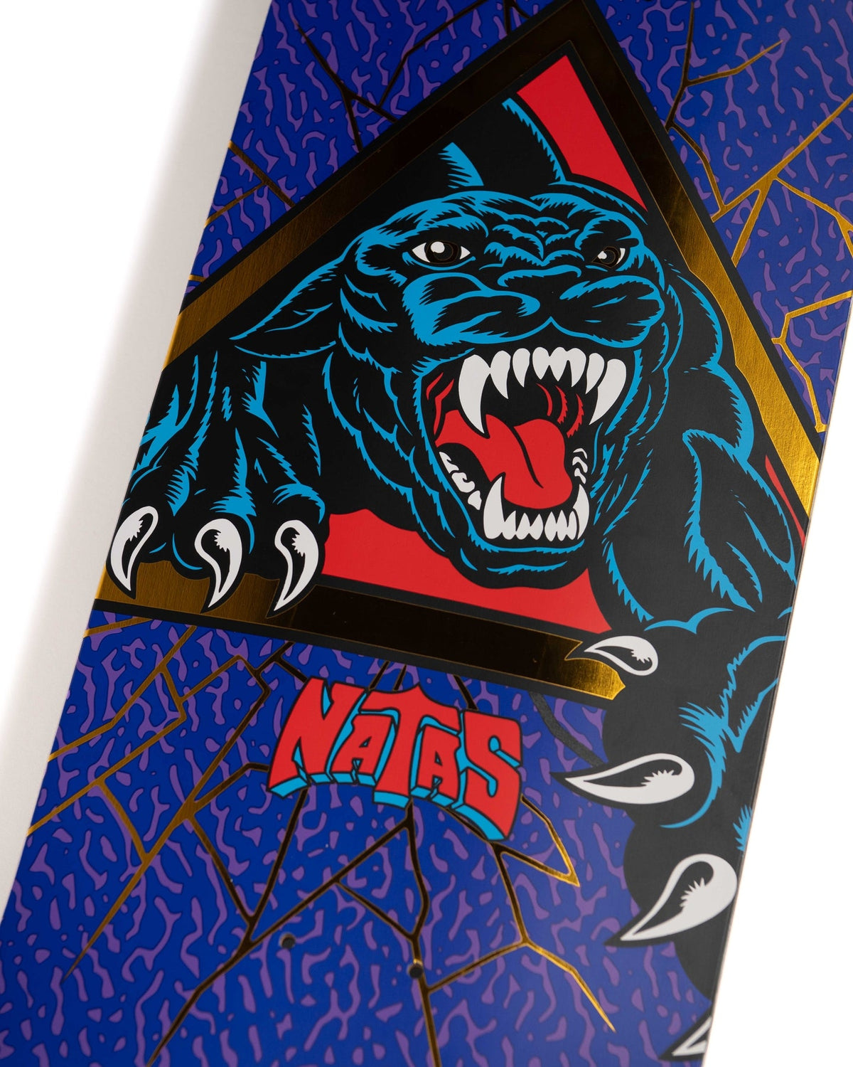 Santa Cruz Natas Kaupas "Shattered Panther" VX Gold Metallic 9" Skateboard Deck