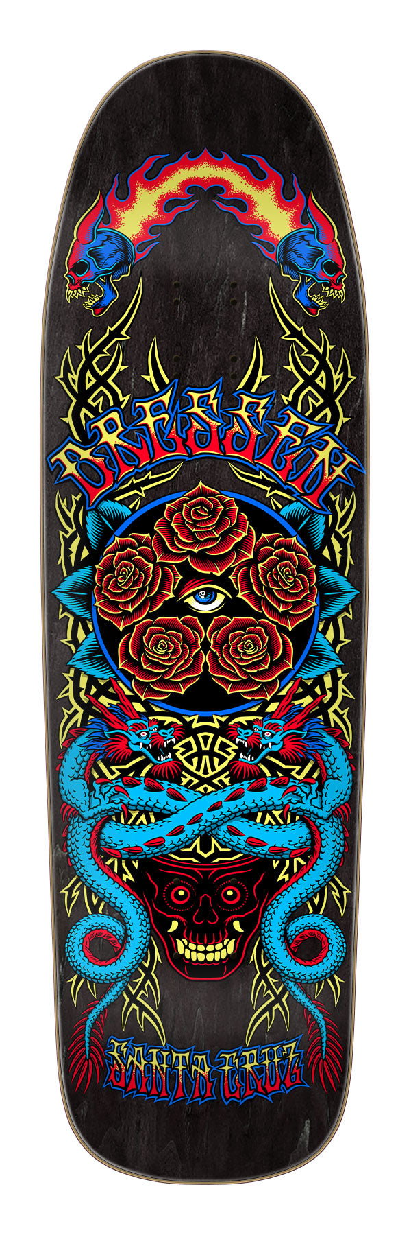 Santa Cruz Eric Dressen "Rose Crew Five" Pro Shaped 9.3" Skateboard Deck