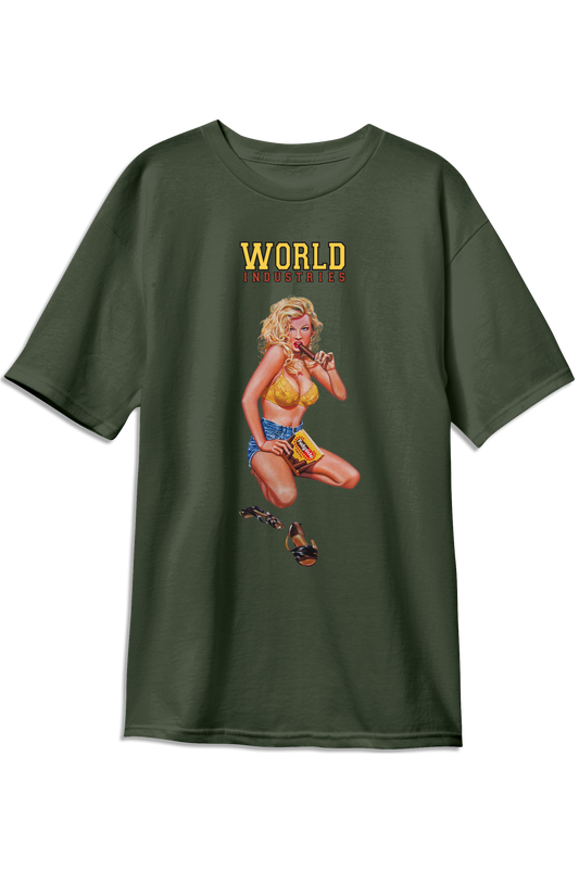 World Industries Kareem Campbell Fudgesicle Premium S/S Tee - Light Olive