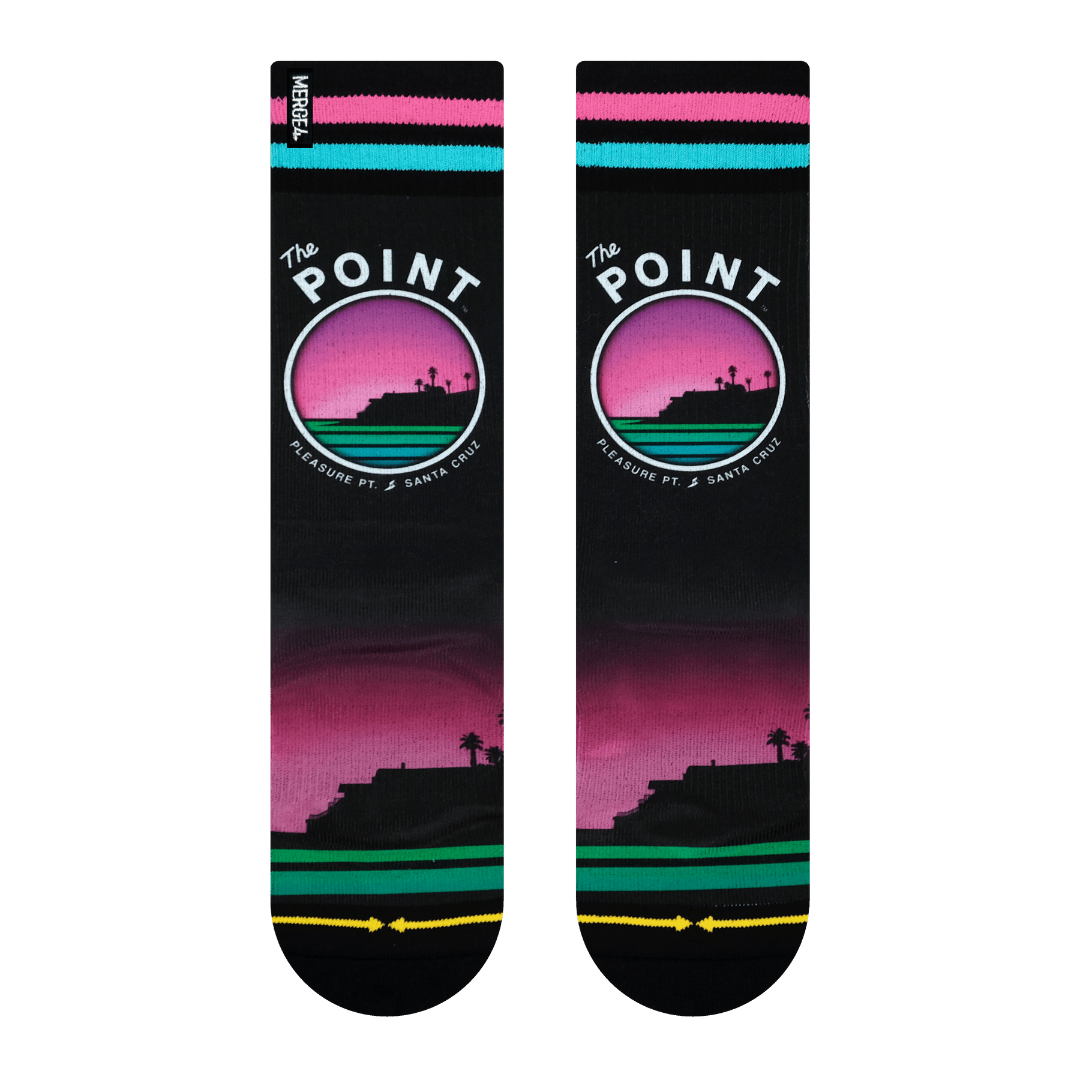 Slidertown The Point Pinkburst Crew Sock