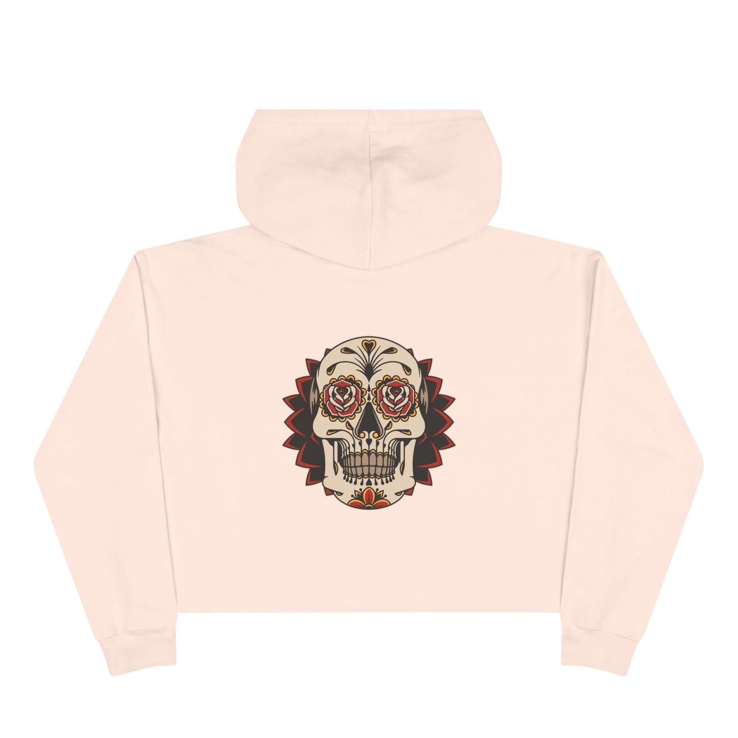 Liebe Calavera Rosa Crop Hoodie