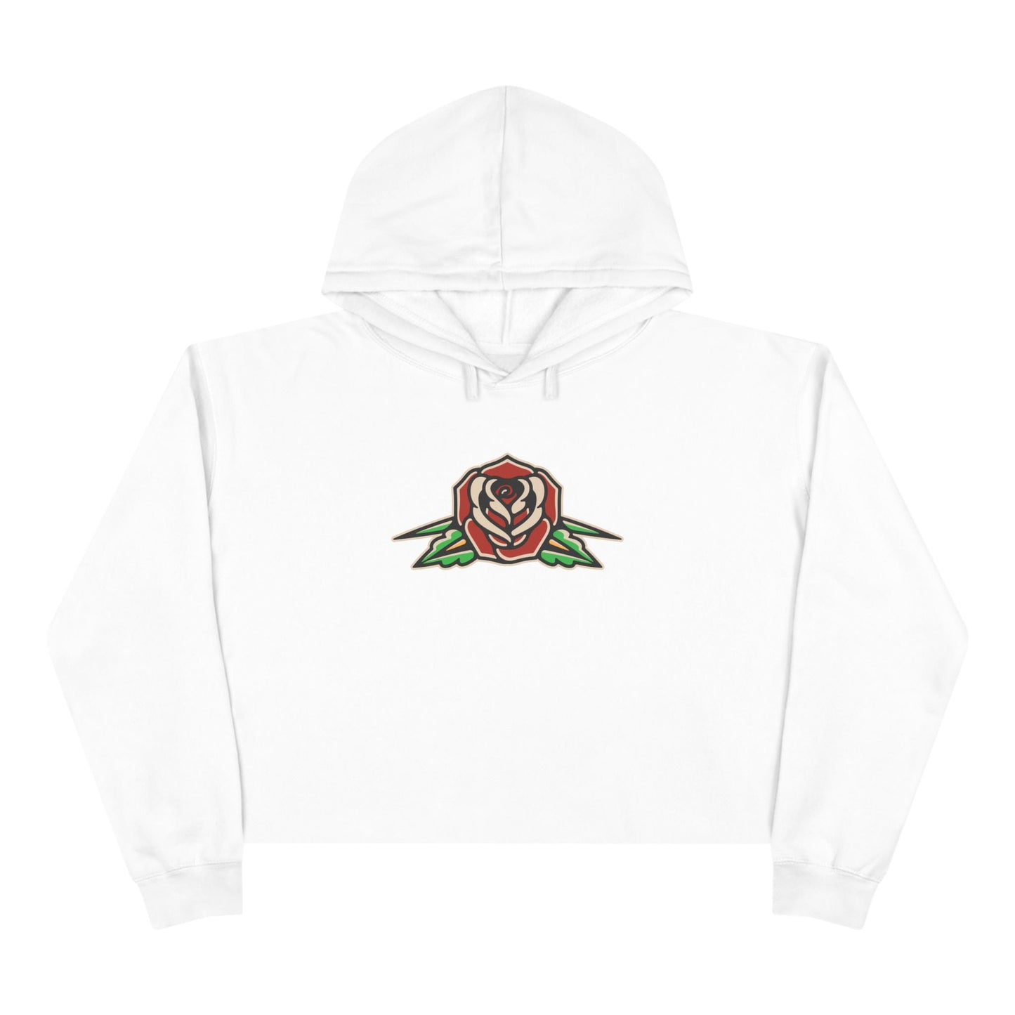 Liebe Calavera Rosa Crop Hoodie