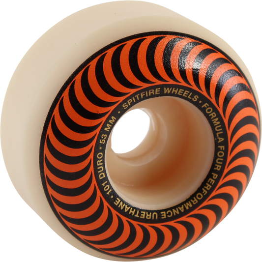 Spitfire Wheels F4 Classic Swirl 53mm 101a - White/Orange (Set of 4)